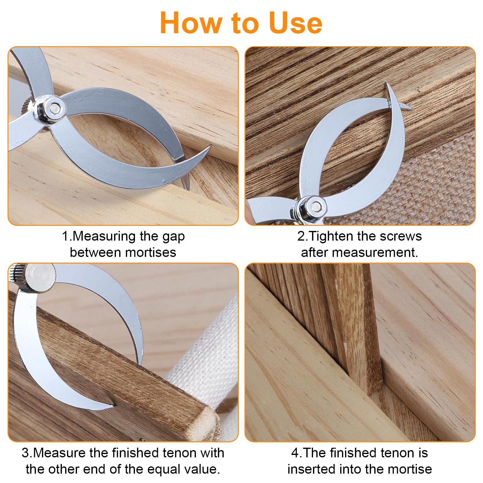 Inside Outside Caliper Gauge Double Ended Bowl Caliper Clearance Measuring Ruler