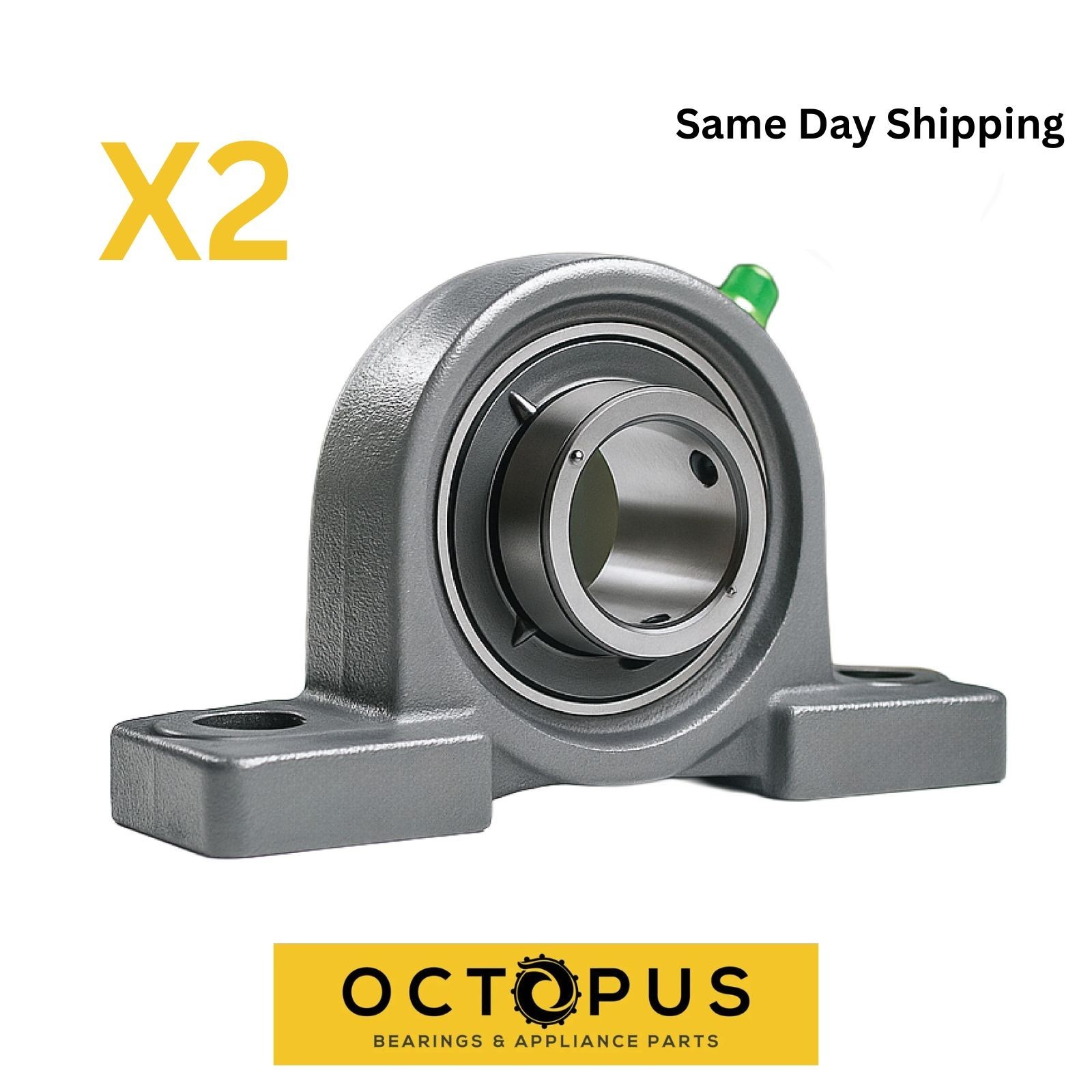 UCP206-19 Pillow Block Bearing 1-3/16″ Bore 2-Bolt Self-Aligning 2PCS