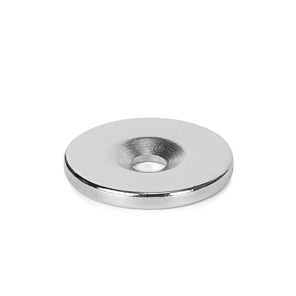 15 25 50 Strong Neodymium Magnets Countersunk Ring 25 X 5mm Rare Earth 5mm hole