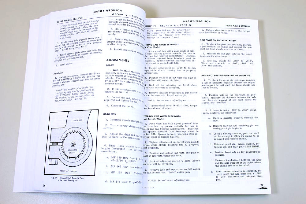 Massey Ferguson Mf 135 Tractor Service Owners Operators Manual Book Repair Mf135
