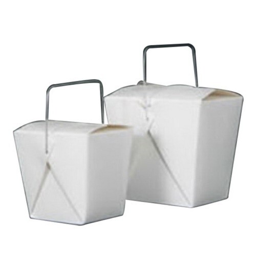 Fold-Pak Paperboard Quart Food Container Oyster White, 32 oz. | 500/Case