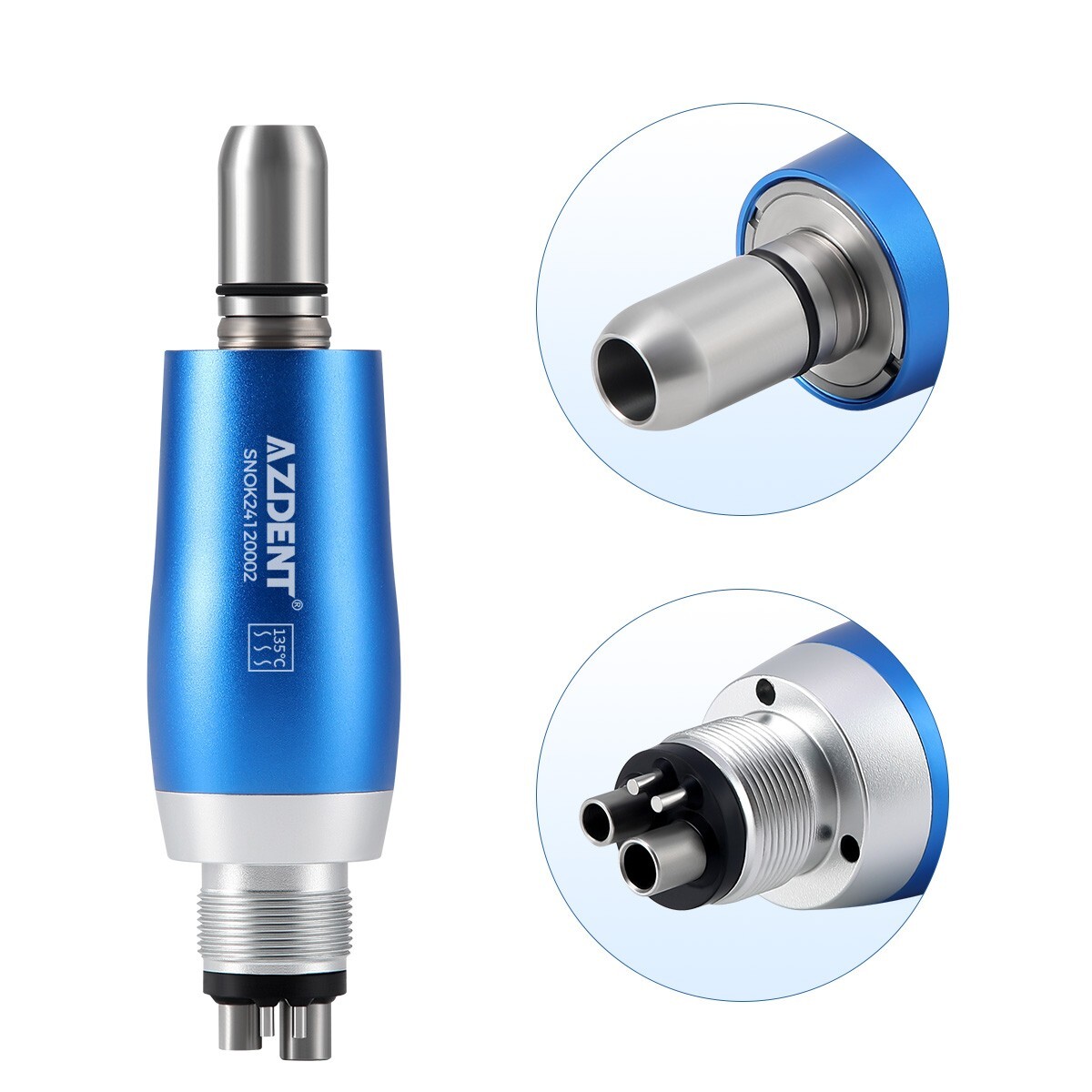 AZDENT 360° Dental 4:1 Nose Cone Hygiene Prophy Handpiece Air Motor 4 Holes