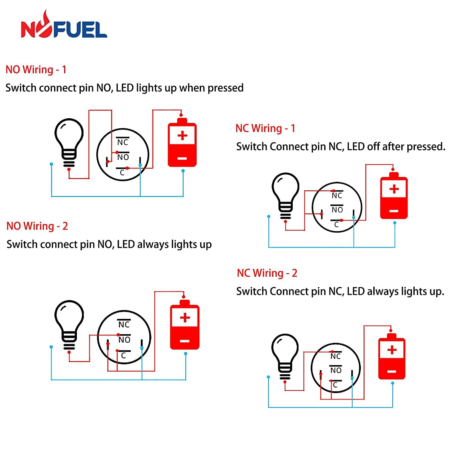 19mm Waterproof LATCH ON/OFF Stainless Steel Push Button Switch 12V LED