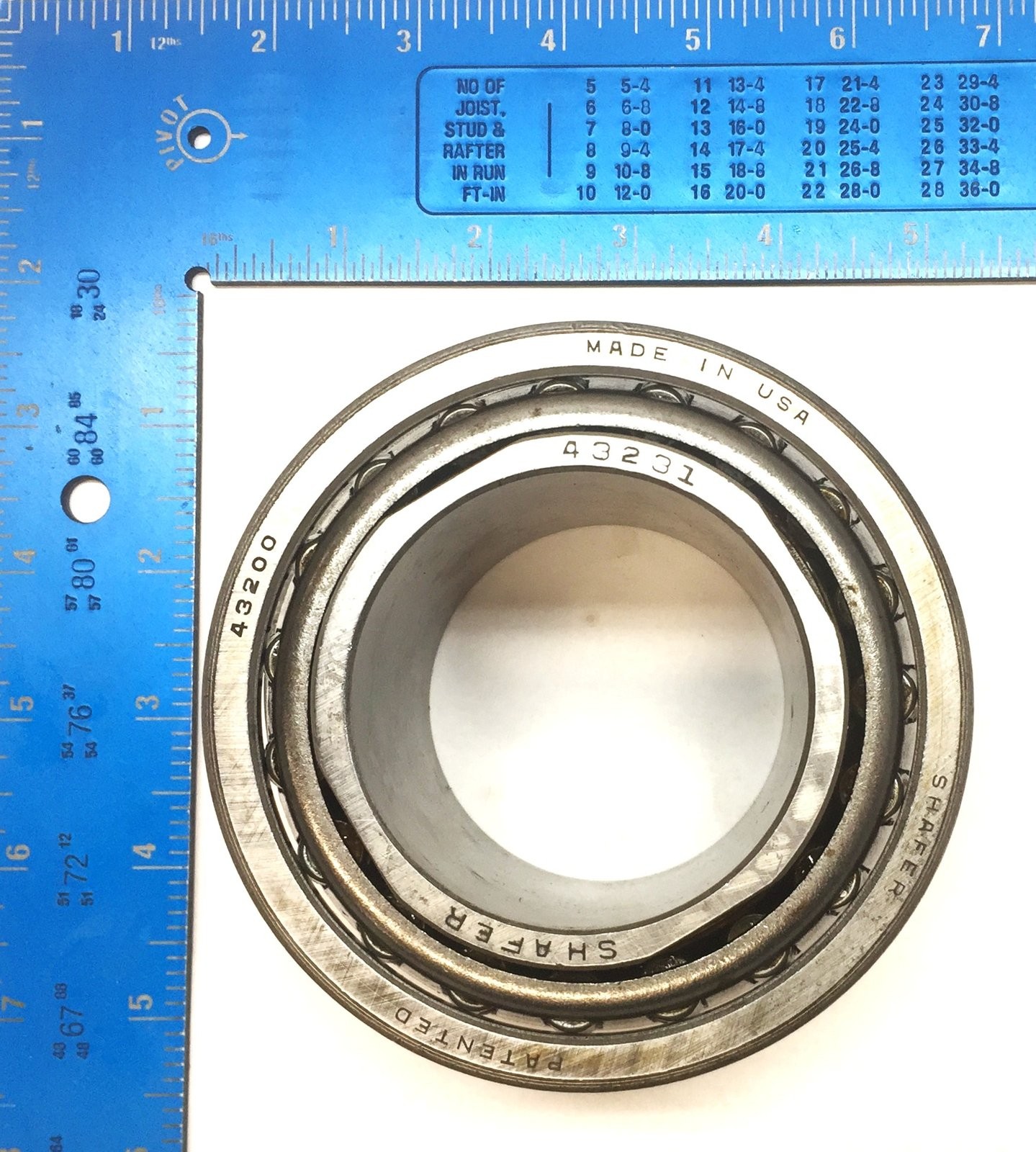 Shafer Tapered Cone Ball Bearing Assembly 43231 w/Outer Race Cup (2) 43200 NOS