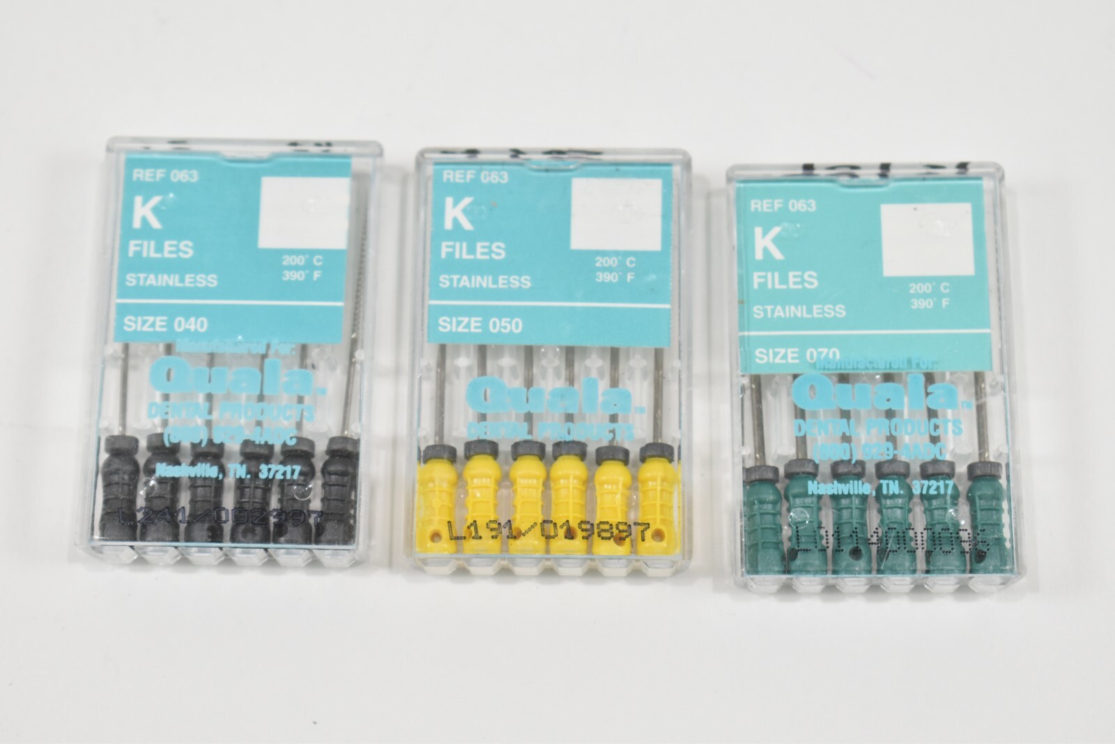 Dental Endodontic K FILES Quala Sizes 006, 008, 055, 040, 050 & 070