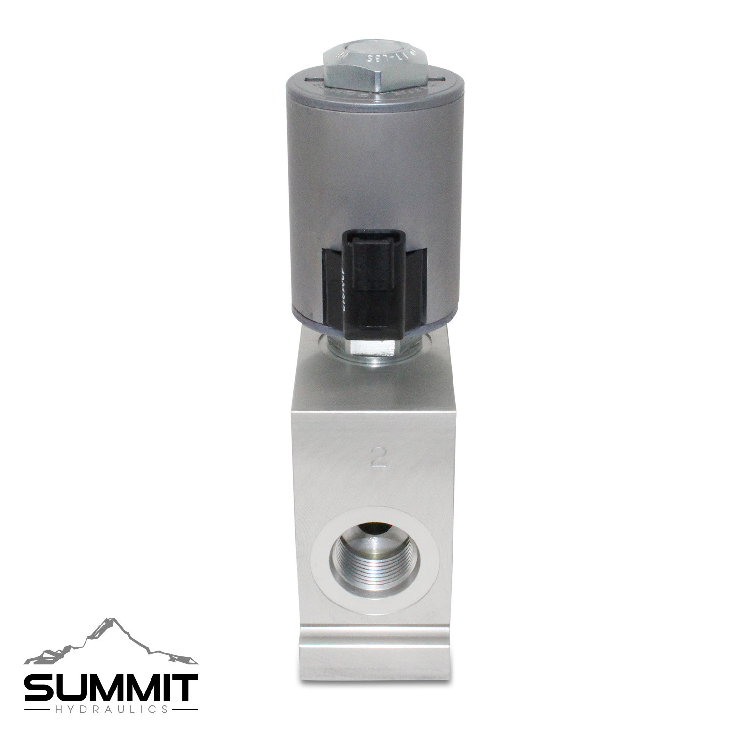 Hydraulic Selector Diverter Valve, 3-Way, #12 SAE Ports, 16 GPM, 12v DC, 3500PSI