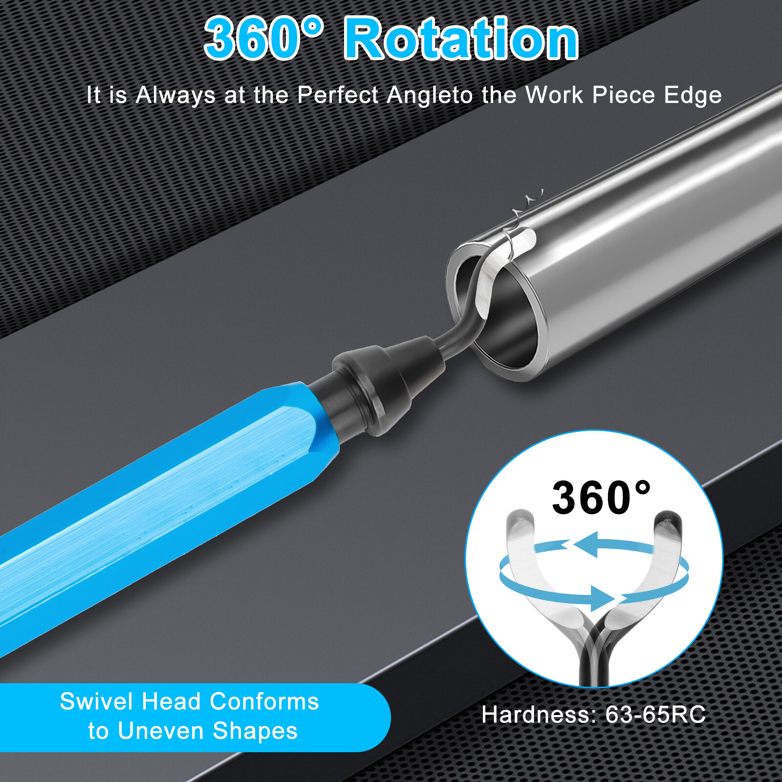 Metal Handle Deburring Tool + 10 BS1010 High Speed Steel Burr Removal Blades Kit