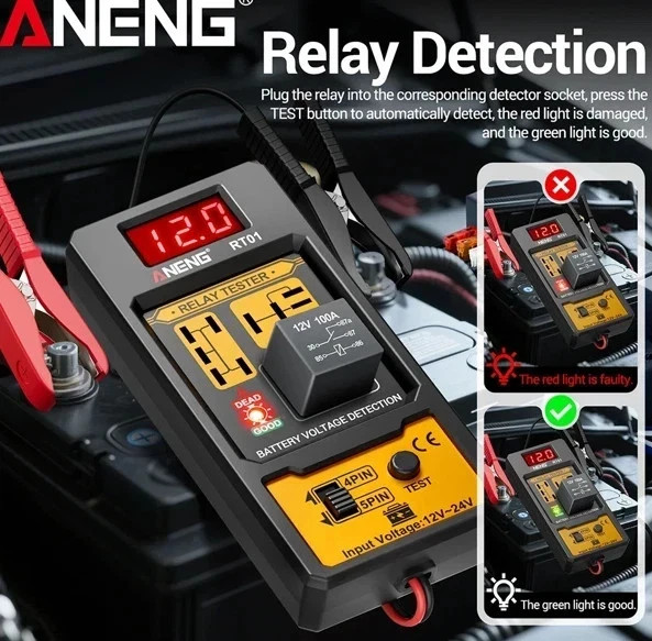 ANENG 12V Car Relay Tester Automotive Diagnostic Tool Electronic Battery Checker