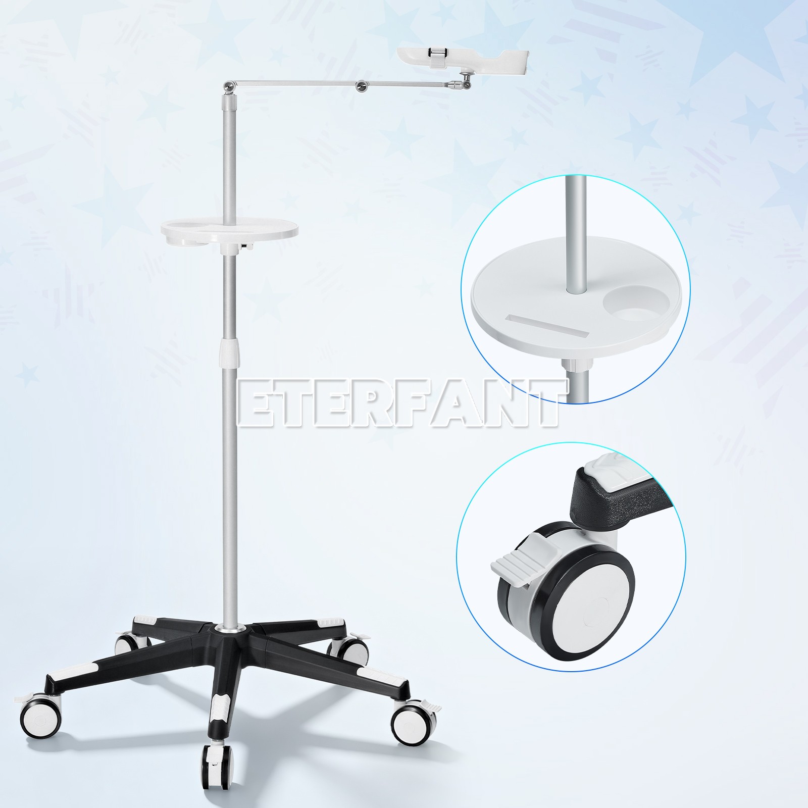 ETERFANT Adjustable Portable Mobile Stand Trolley for QV-600 Vein Finder Machine