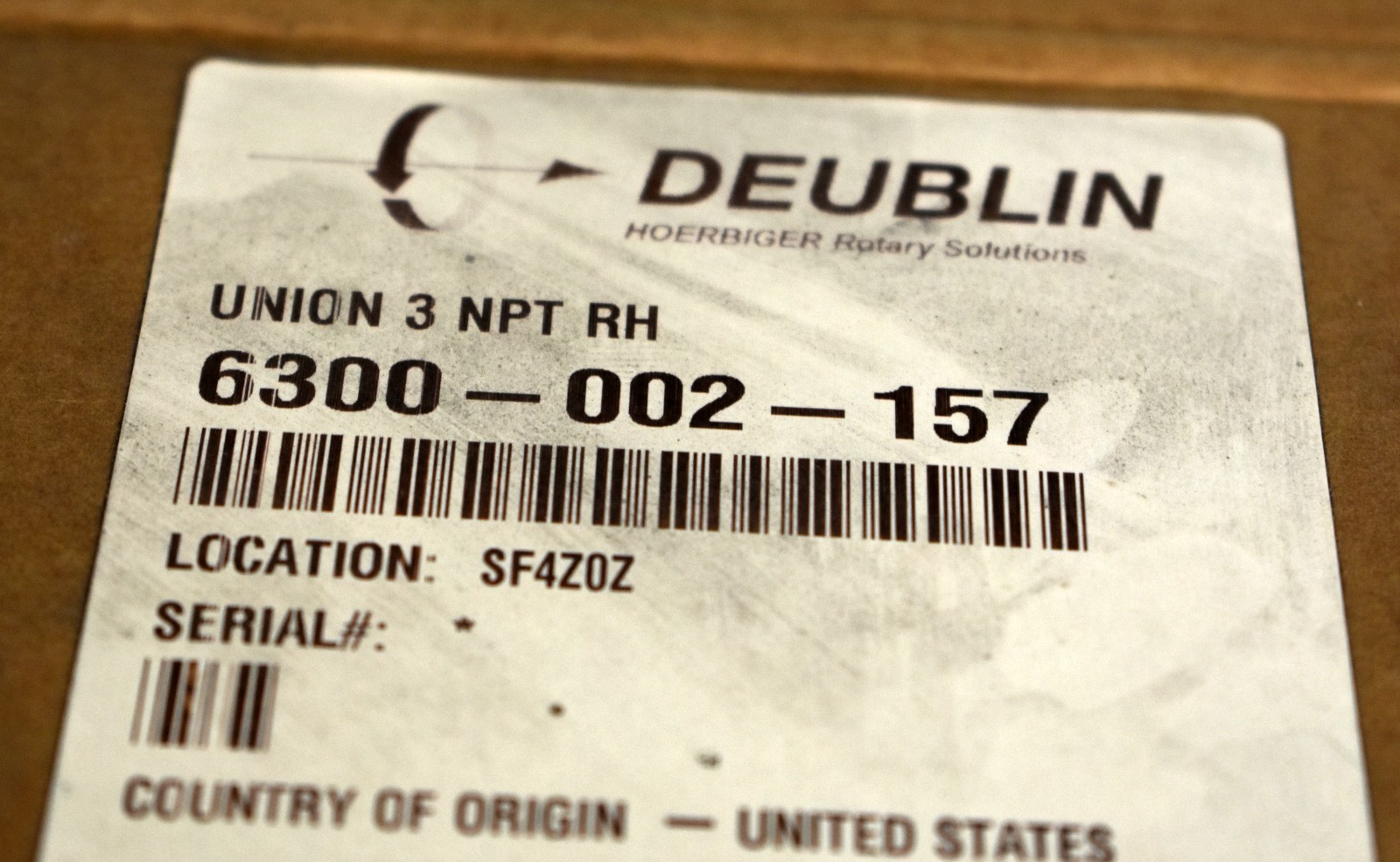 Deublin 6300-002-157 Rotary Union 3″ NPT RH, 2″ NPT