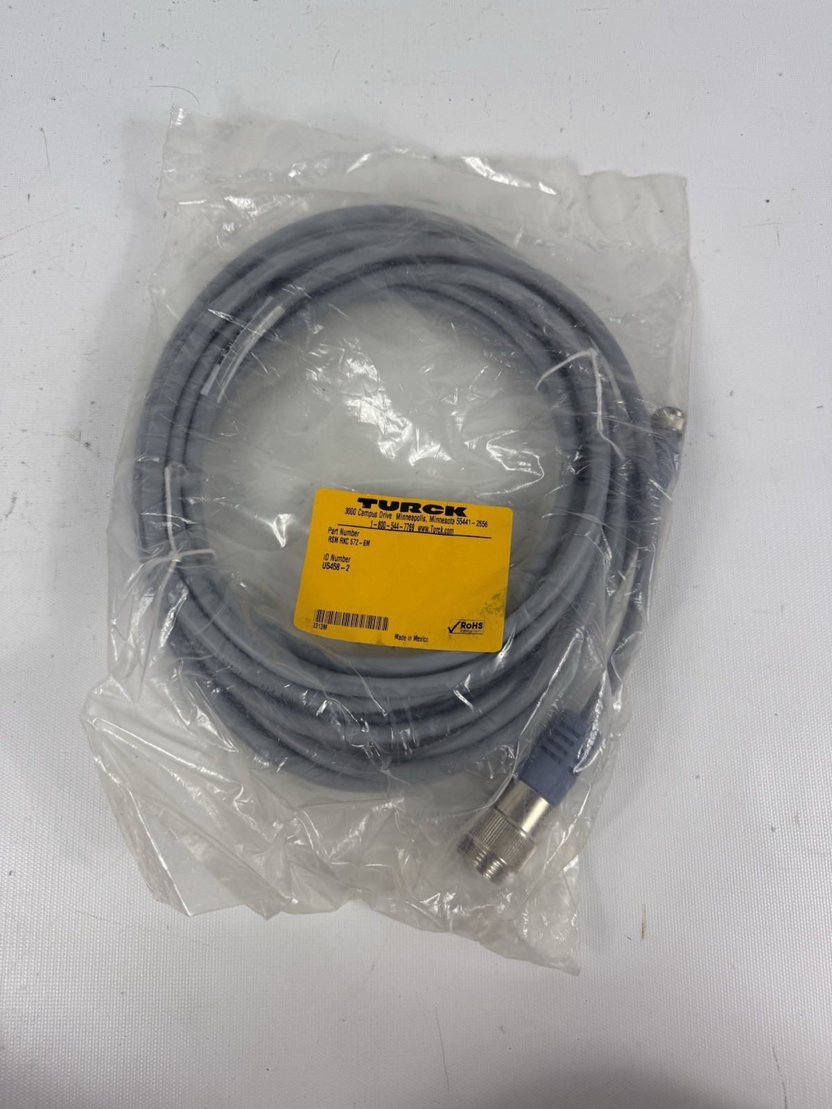 NEW Turck RSM RKC 572-6M DeviceNet Cordset Extension Cordset U5458-2, 6 Meter