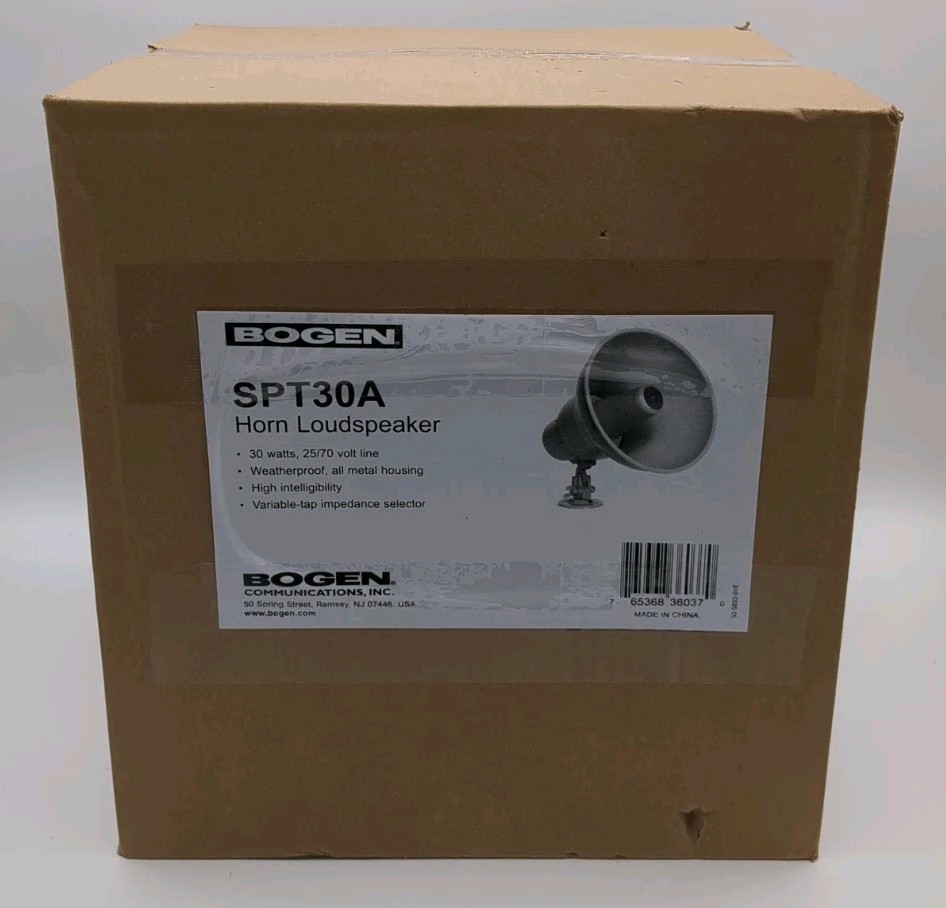 Bogen SPT30A Horn Loudspeaker 30 Watts 25/70 Volt Line Weatherproof