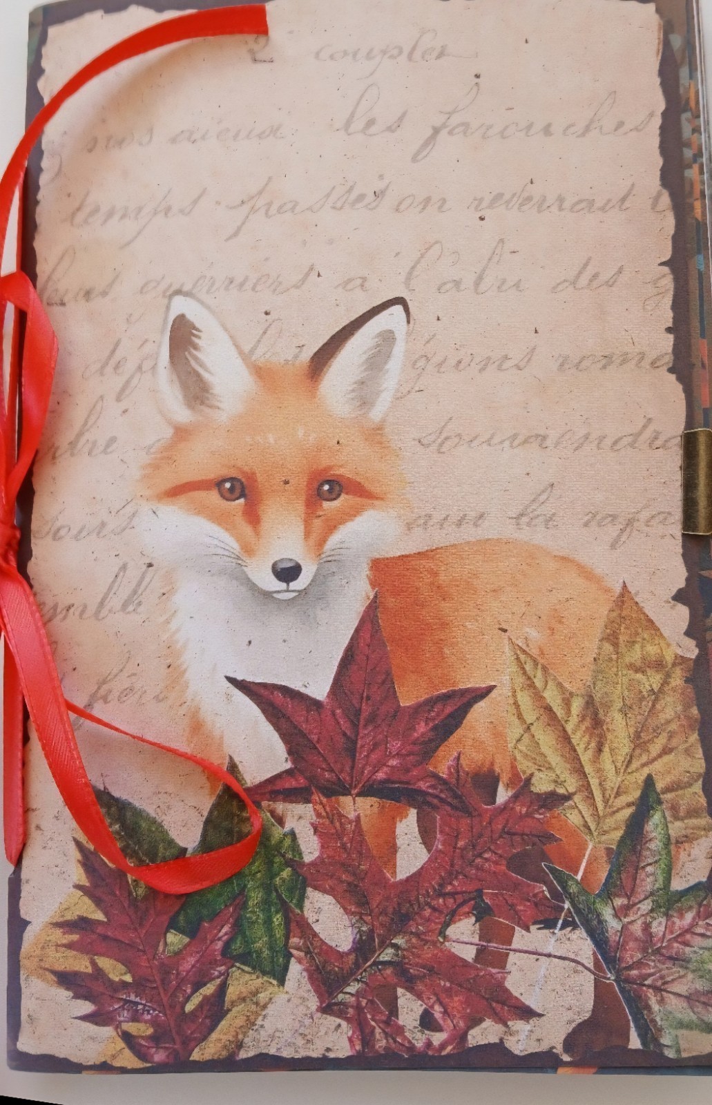 Junk Journal Booklet «WOODLAND CREATURES» HANDMADE Forest Life Lg 5.5″x8.5″ 40p