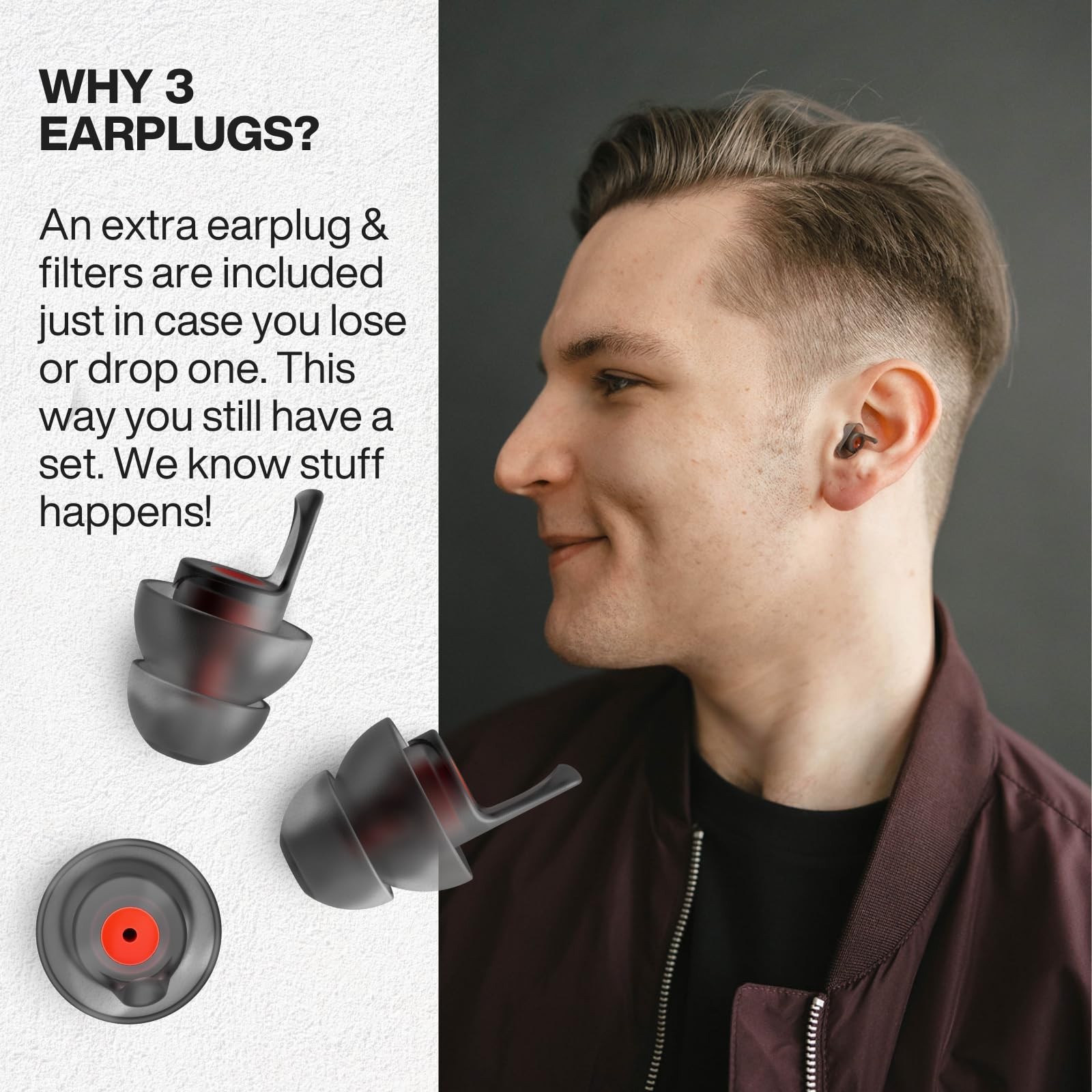 Reusable Motorcycle Ear Plugs – Wind Noise Protection, High Fidelity Noise Cance