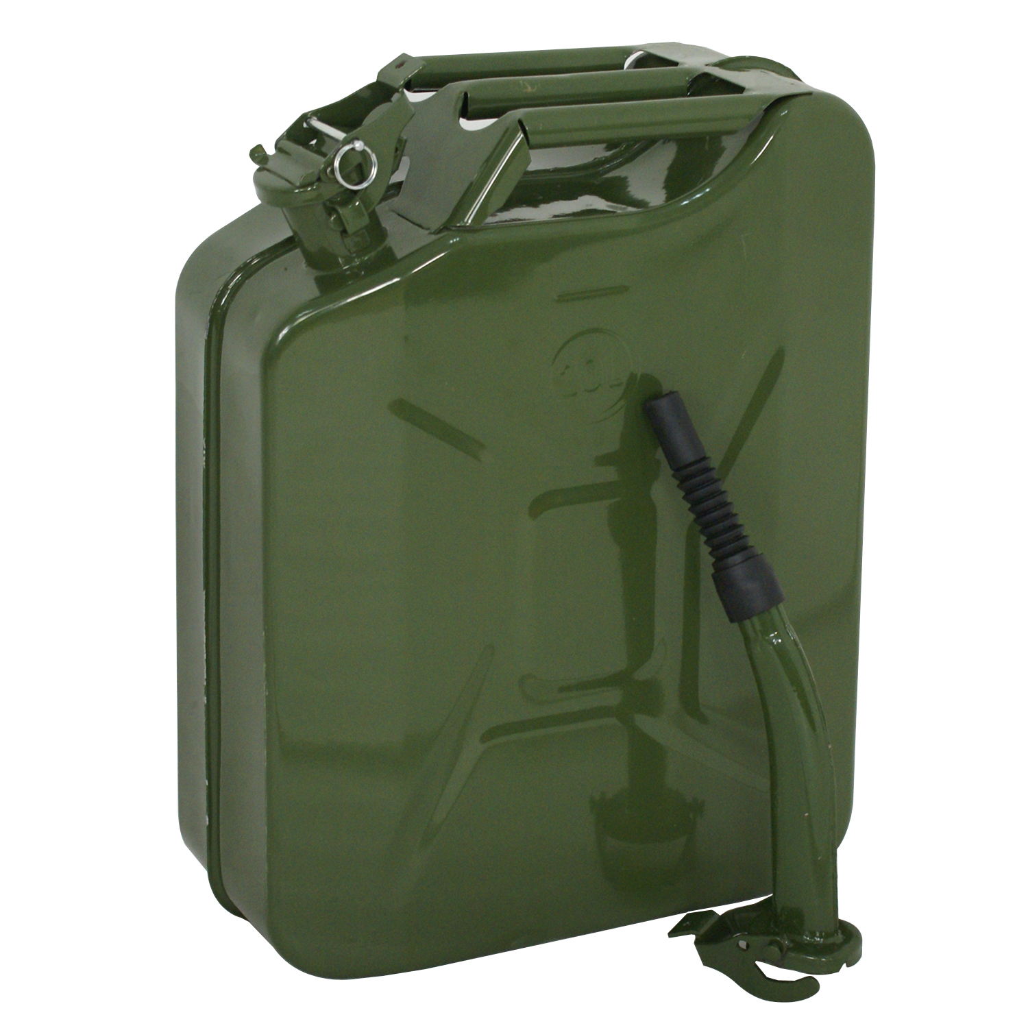 4PCS Jerry Can 5Gal 20L Metal oline Caddy Can Tank Emergency Backup Green