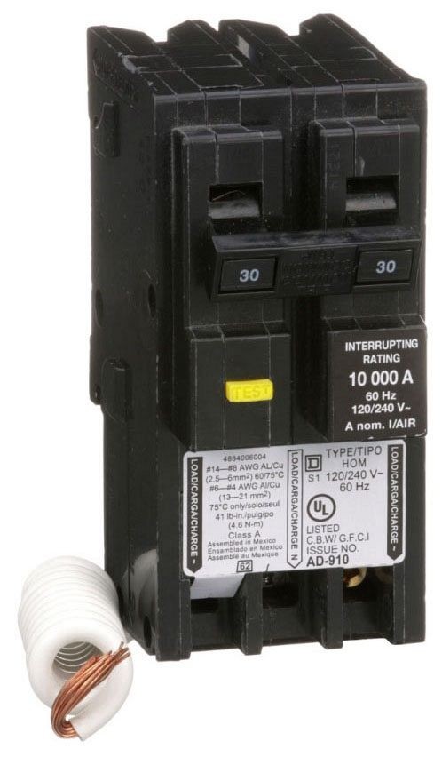 Square D HOM230GFI Miniature Circuit Breakers (MCBs) 2P 30A 120/240V