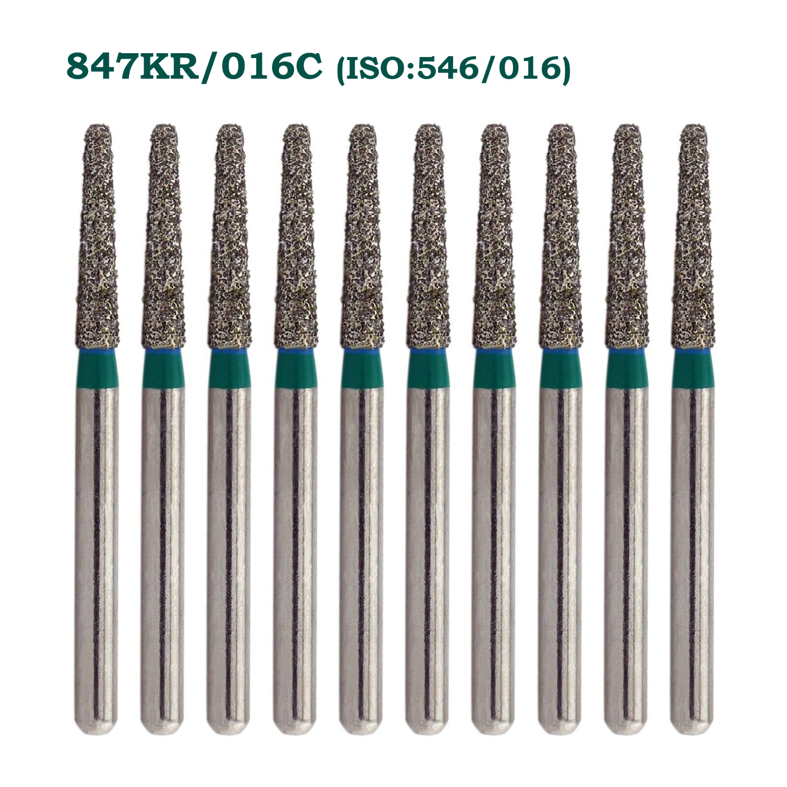 10pcs/pk Dental Diamond Burs FG 847KR-016C Modified Flat Taper Coarse High Speed