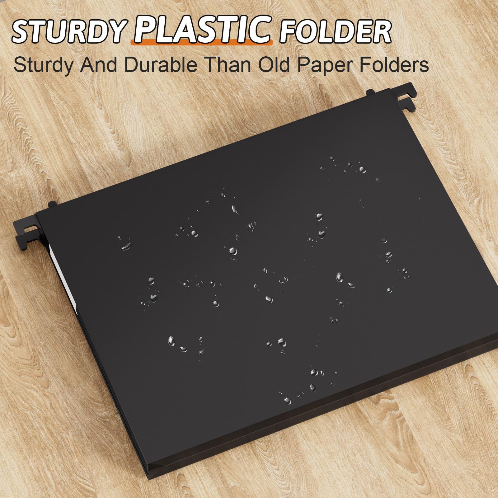Plastic Extra Capacity Hanging File Folders Letter Size,Heavy Duty 1″ Expansion