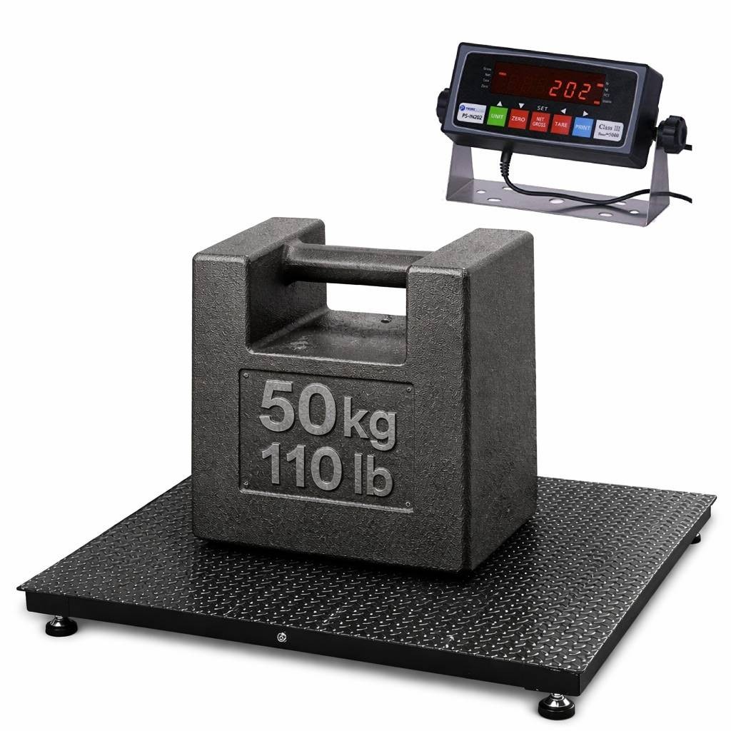 Heavy Duty 48″x48″ Floor Scale 2500 x 0.5 lb NTEP Approved with Indicator