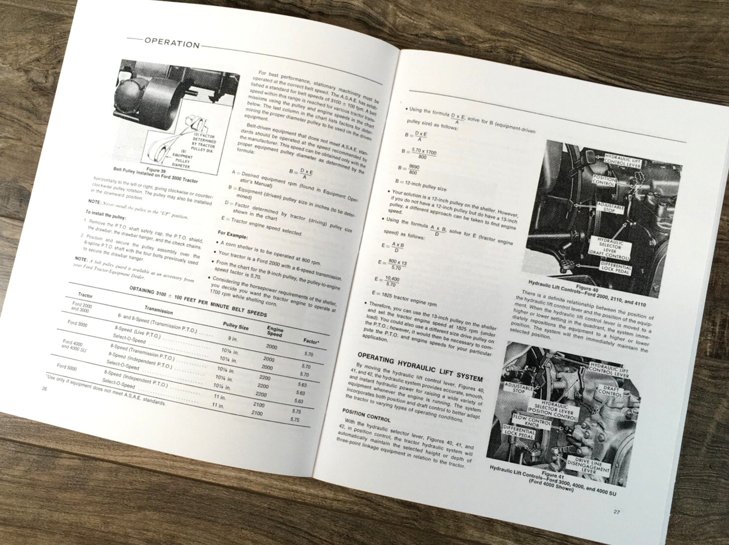 Ford 2000 3000 4000 5000 Tractor Operators Owners Manual All Purpose Lcg W/ Log