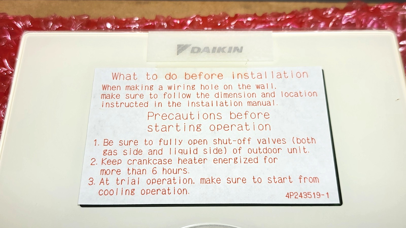 DAIKIN BRC1NRV71 Navigation Remote Controller