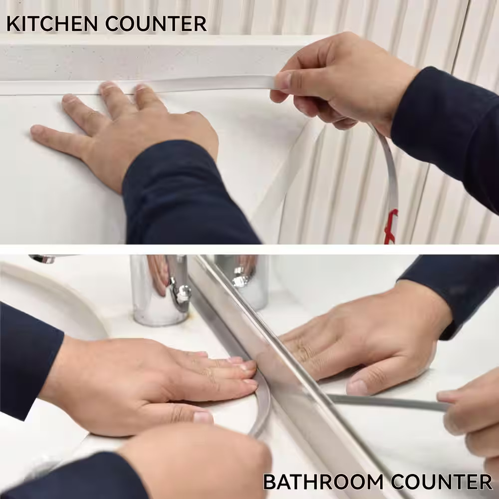 1/2 In. X 10 Ft. Black PVC inside Corner Self-Adhesive Flexible Caulk and Trim M