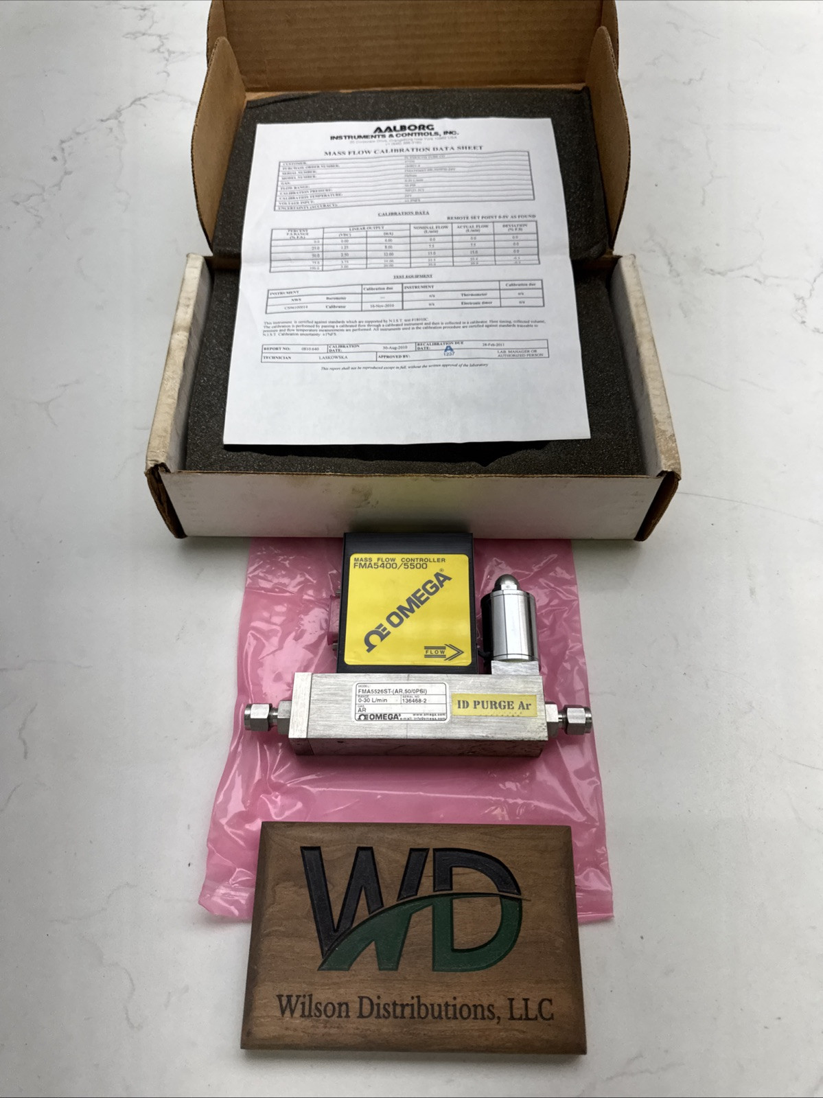 Omega Mass Flow Controller FMA5526ST AR Argon 0-30 L/min