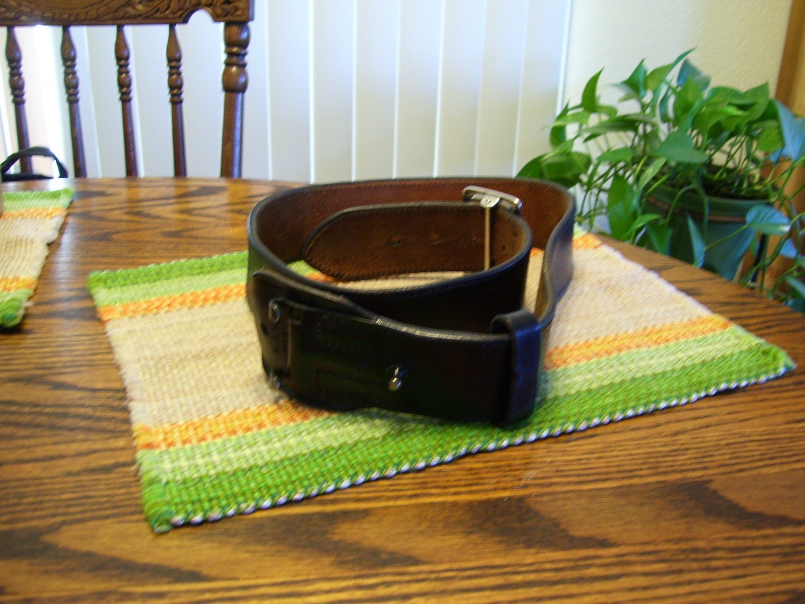 Bianchi #B2 36 Leather Black Plain 2.25″ Sam Browne Duty Belt Gun Equipment Belt