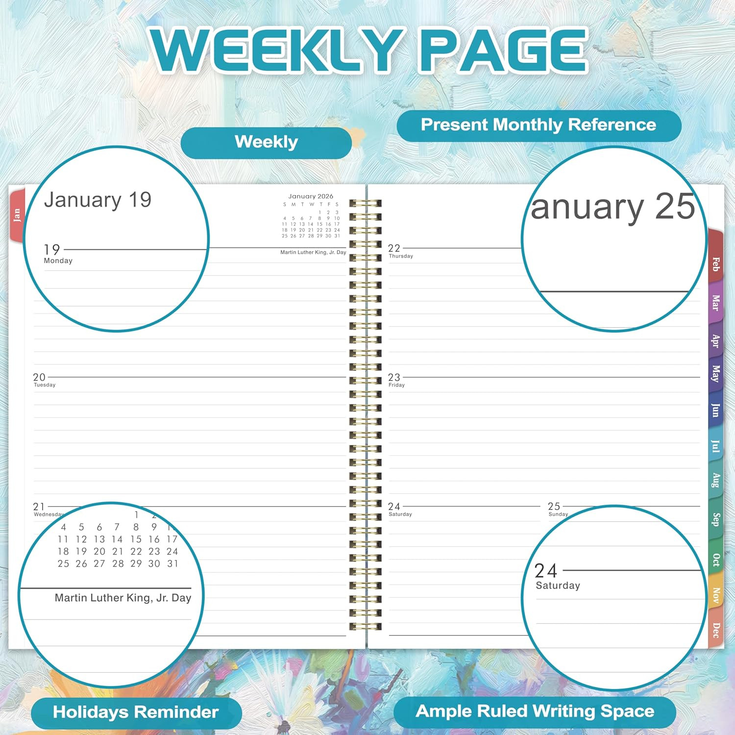 Planner 2026-2027 – 2026 Planner Weekly and Monthly, 2026 January – December,…