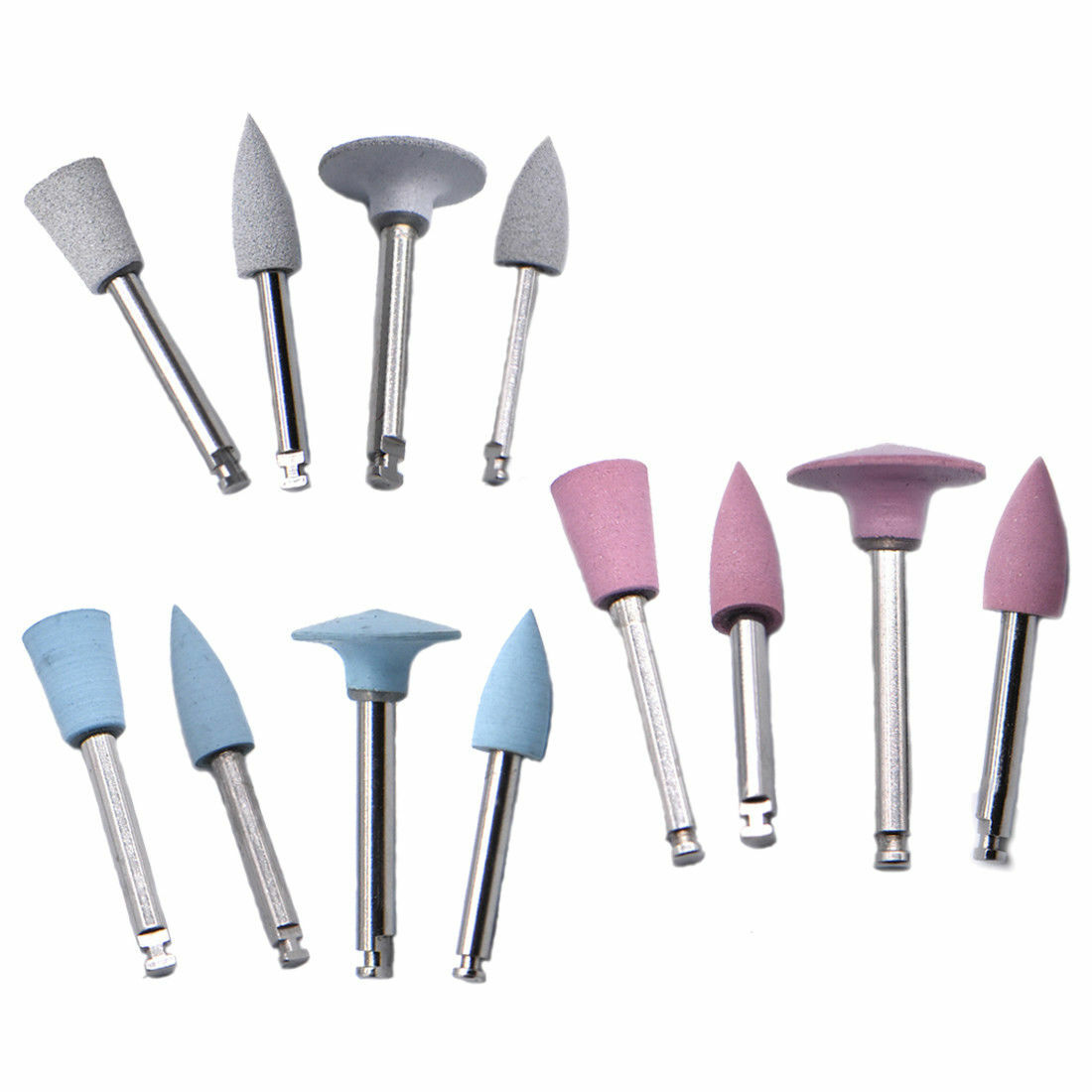 Dental Silicone Rubber Composite Polishing Finishing Burr Cup Point Head Latch