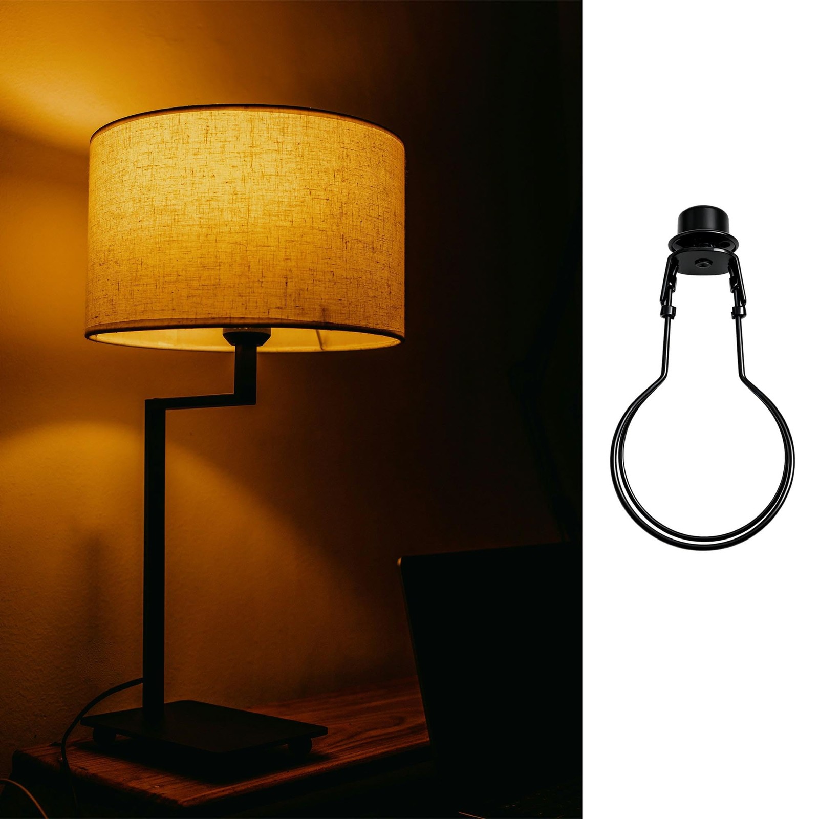 Clip on Lampshade Adapter 2 Pack, Gold Silver Black Antique Bronze Lamp Shade…