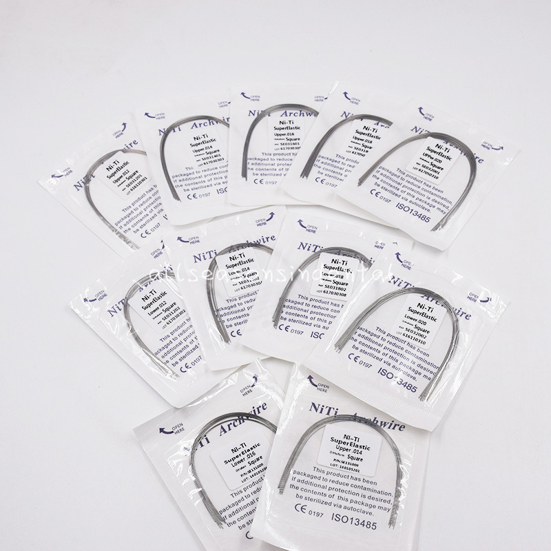 10Pcs Dental Orthodontic Super Elastic Niti Arch Wire Round Ovoid/Natural/Square
