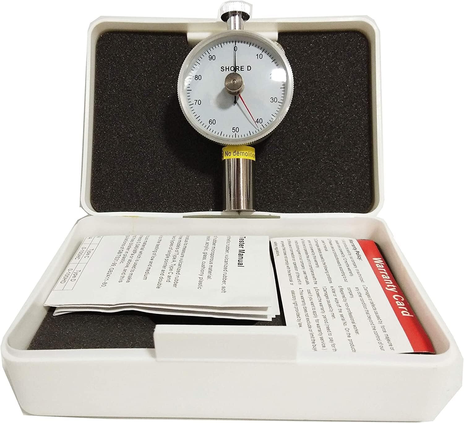 Shore D Hardness Tester for Thermos Plastic Rubber Printing Plate Fibred 20-90HD
