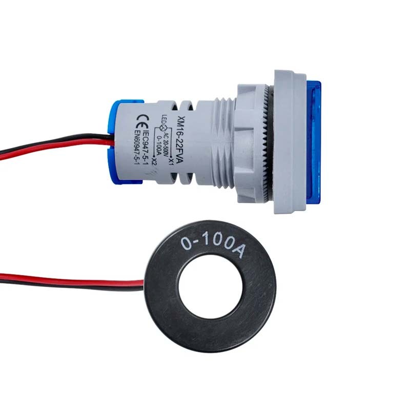 AC 60-500V 0-100A 22mm 3 in 1 Voltmeter Ammeter LED Digital Volt/AMP Meter HOT