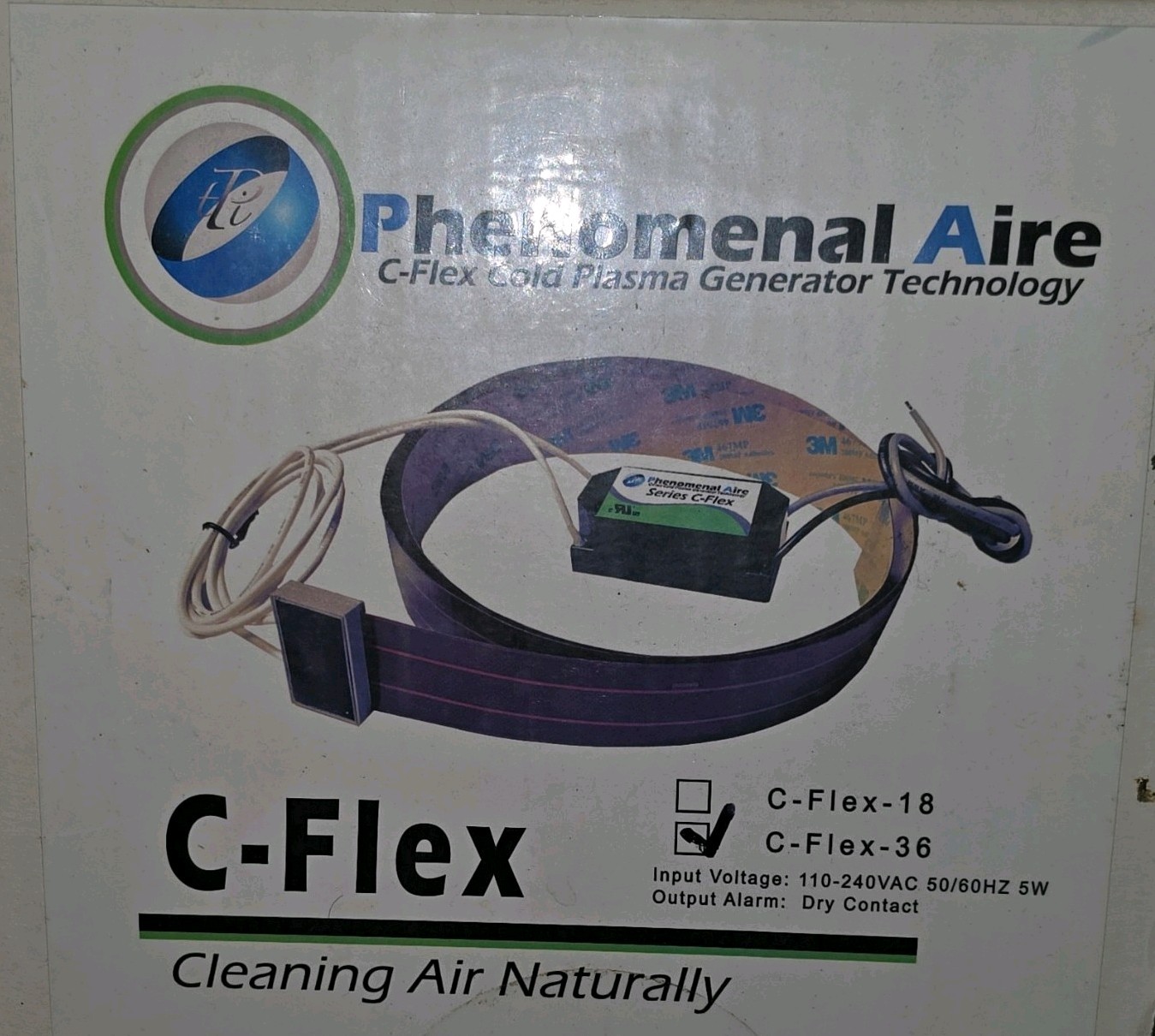Phenomenal Aire C-Flex-36 Cold Plasma Ionizer Ducted Air Purifier 5W 110-240V