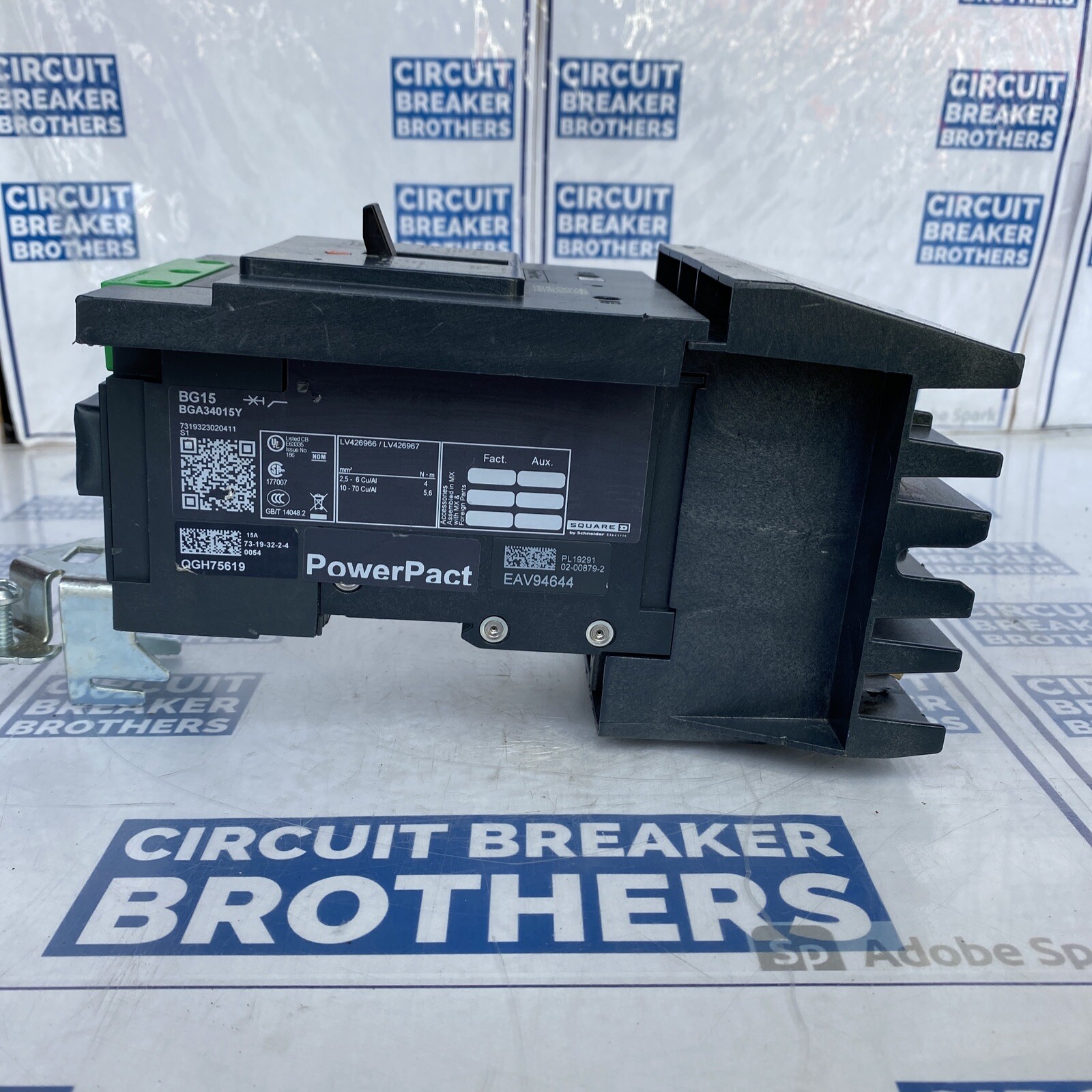 Square D BGA34015Y 15 Amp 480/277V 3 Pole Circuit Breaker-Warranty New Take Out