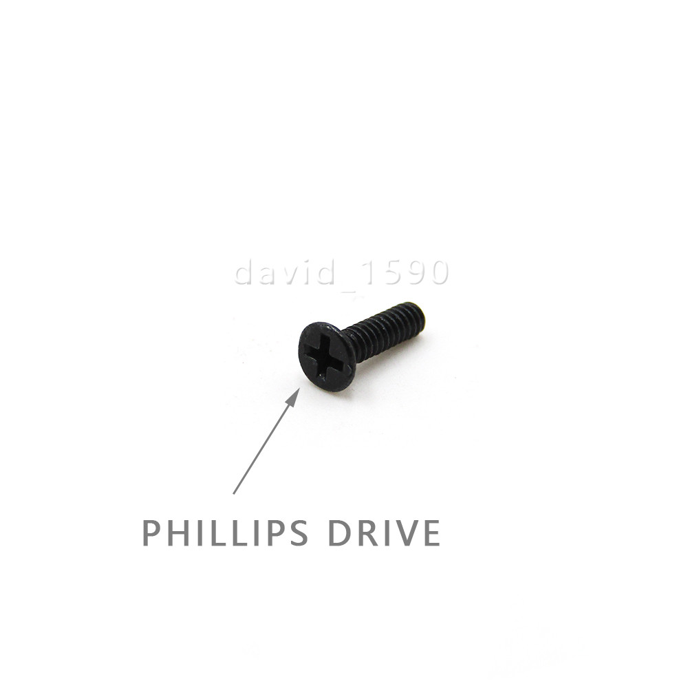 M1 M1.2 M1.4 M1.6 M1.7 M2 Black Steel Phillips Countersunk Flat Head Screw Bolt