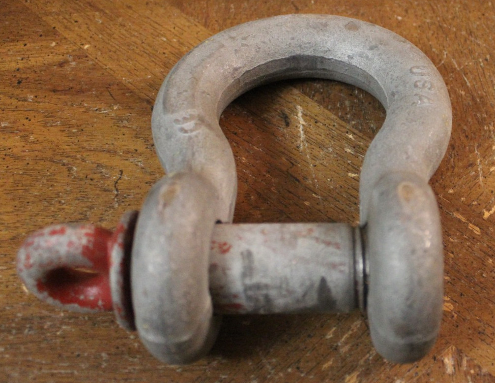 Crosby 1-1/8″ Screw Pin Anchor Shackle WLL 9-1/2 Ton Hot Dipped Galvanized Steel