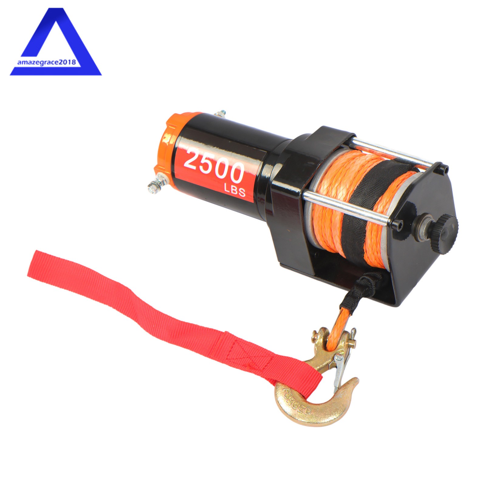 12V 2500LBS 1.3HP Electric Winch 50ft Synthetic Rope Wired & Wireless Remote