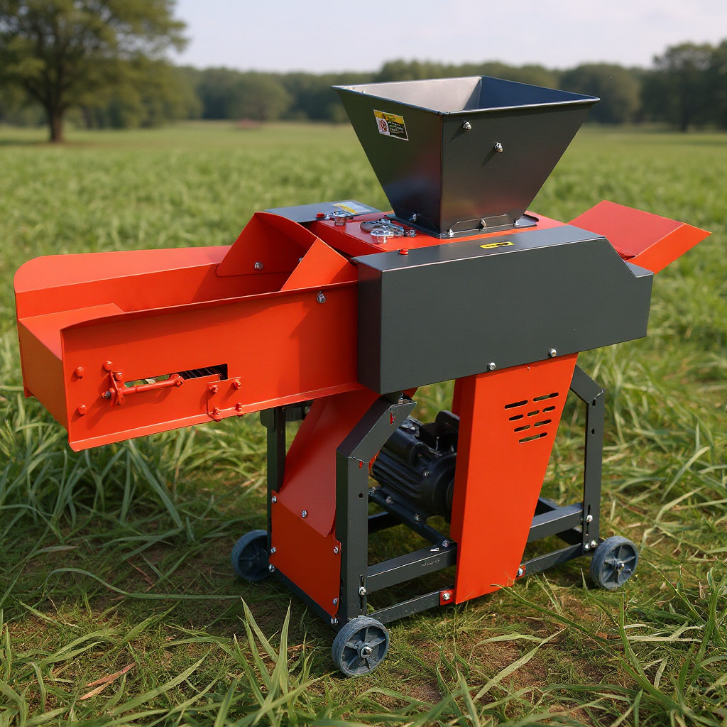 220V Hay Straw Grass Cutter Crusher Pulverizer with Conveyor for Automatic Feed