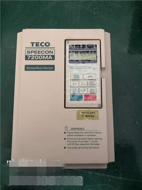 1pcs Used TECO 7200MA 7.5KW 380V JNTMBGBB0010AZ-U-