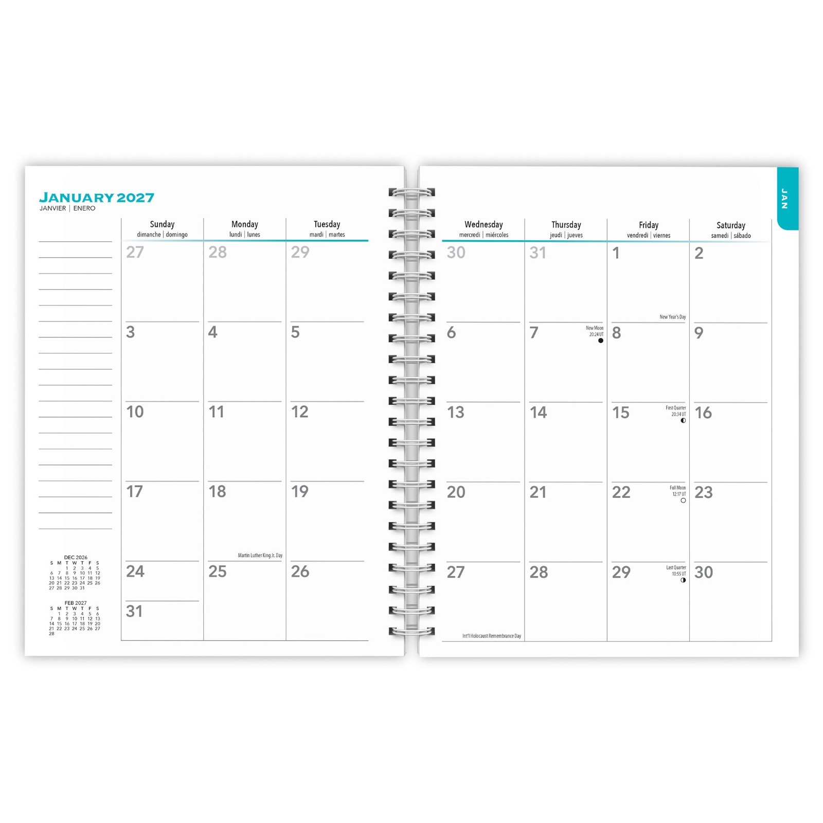 Kittens | 2027 6×7.75″ Spiral-Bound Wire-O Weekly Engagement Planner Calendar