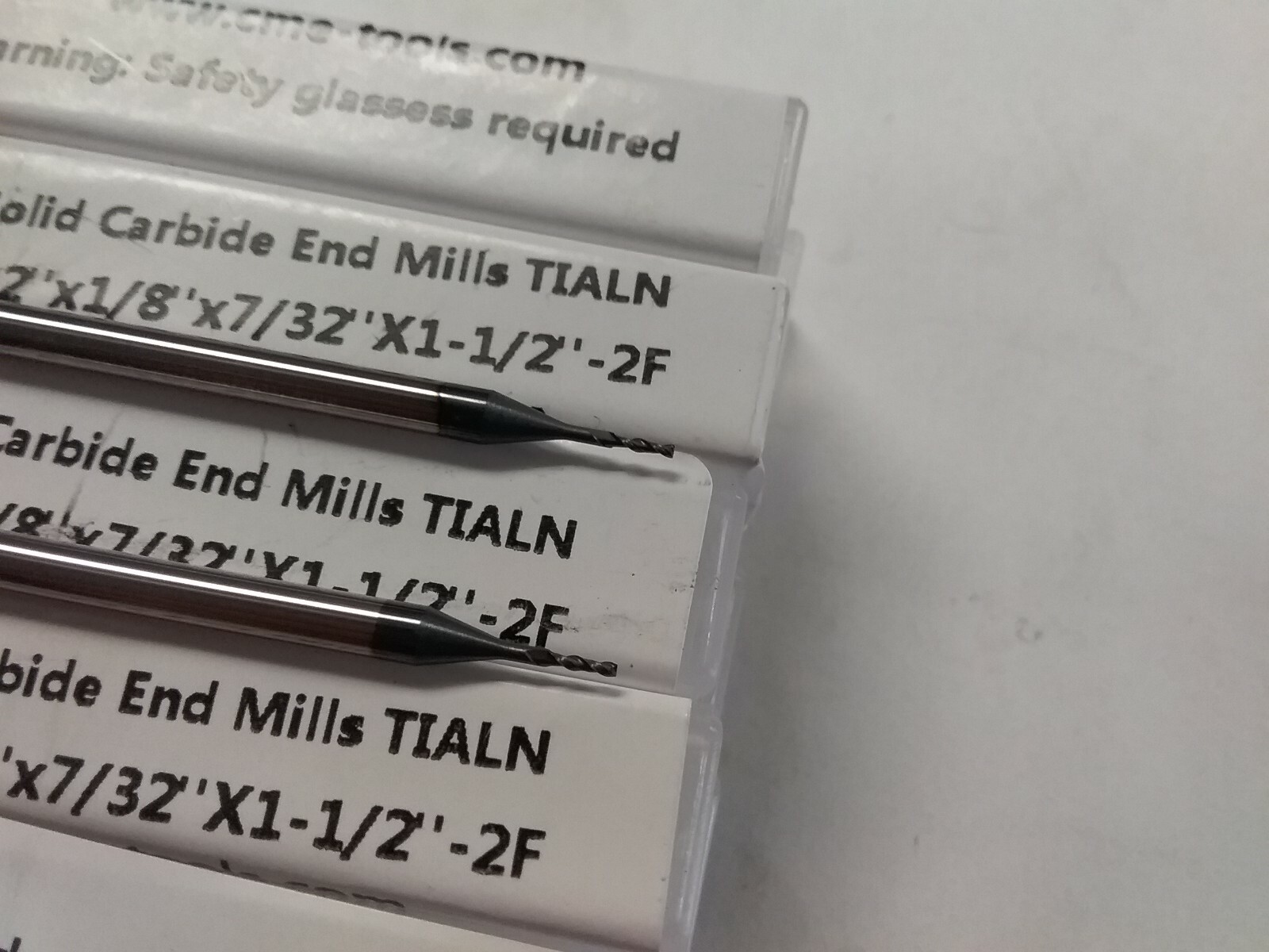 10pcs 1/32″ Tialn coated solid Carbide End Mills 2 Flt S/E #1006-TN-132