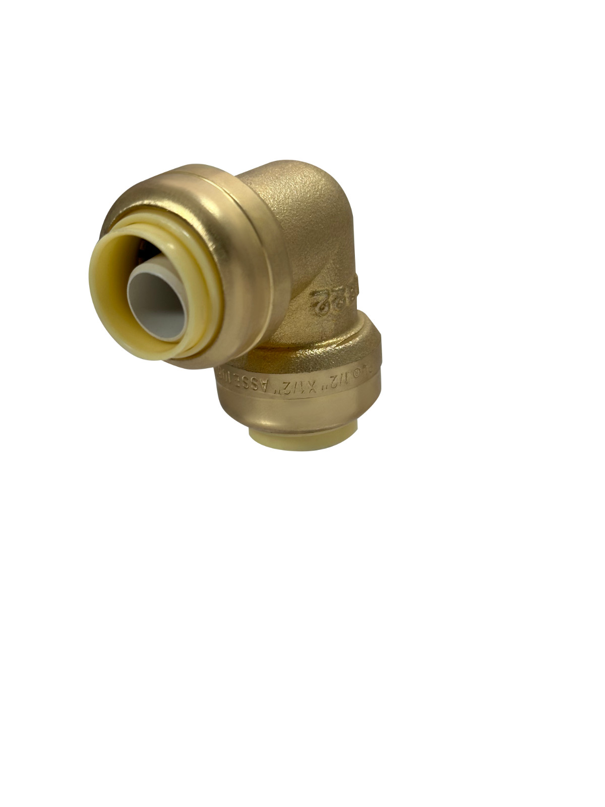 10 PIECES 1/2″ X 1/2″ PUSH FIT ELBOW FITTINGS – LEAD FREE BRASS, FULL PORT, NSF
