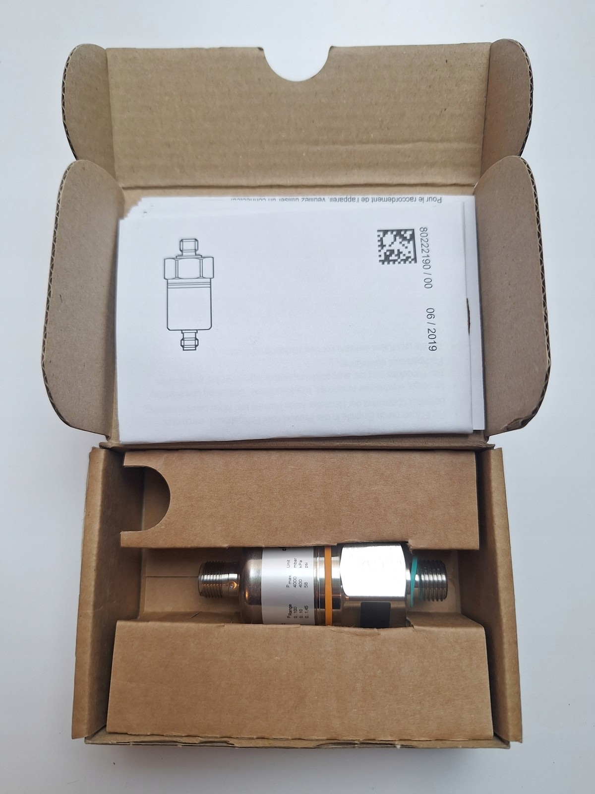 IFM PA3589 Industrial Ceramic Pressure Transmitter 0–0.1 bar G1/4 4–20 mA