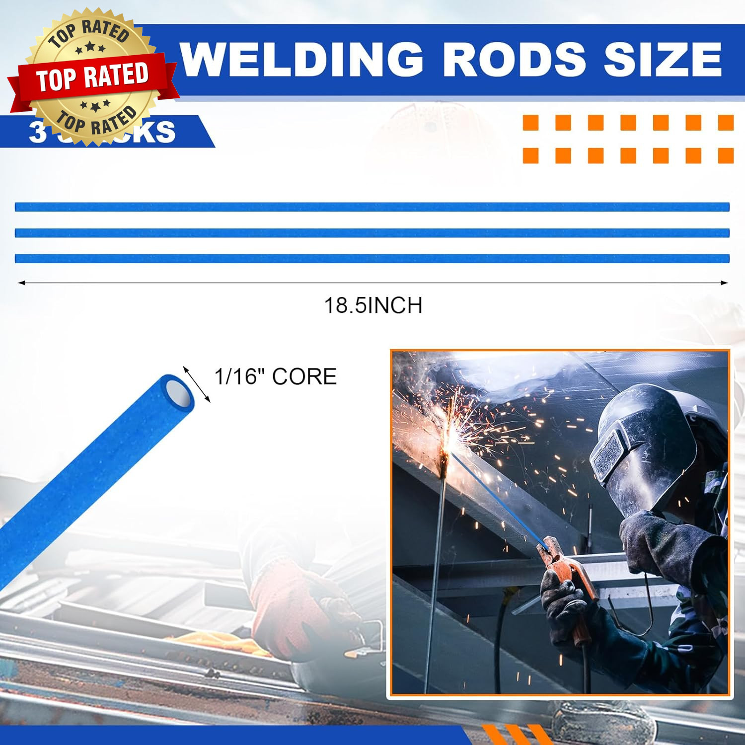 10 Pcs Sticks 45% Silver Brazing Rods AWS Bag Silver Alloy Brazing Rods 18″ Flux