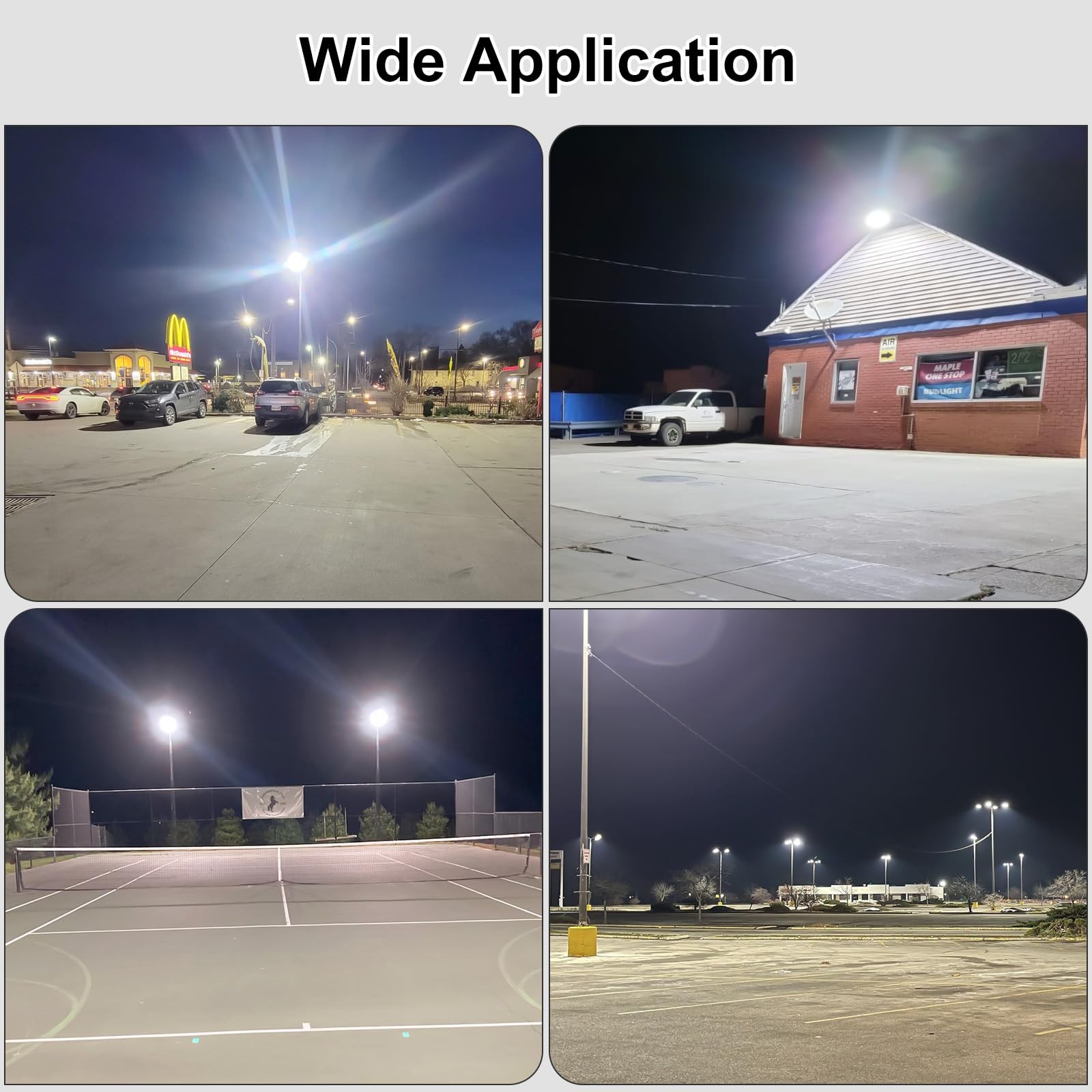 200W LED Parking Lot Light Commercial Outdoor IP65 Shoebox Street Pole Lamp