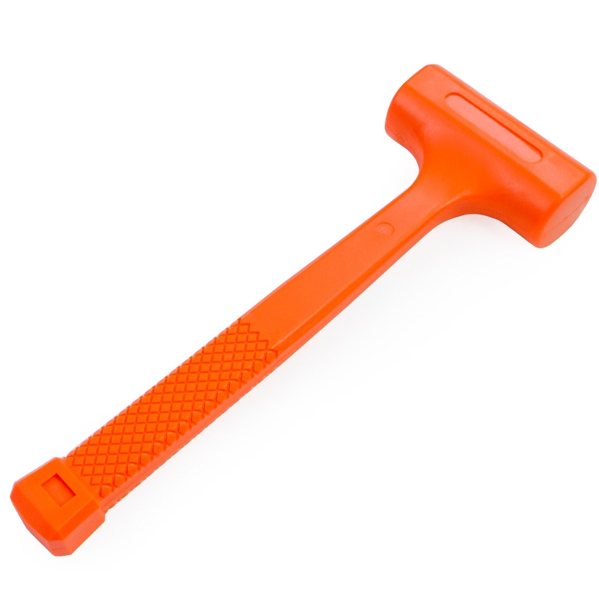 Stark USA 1LBS Dead Blow Hammer Grip Mallet Checkered Handle 1LB, Orange