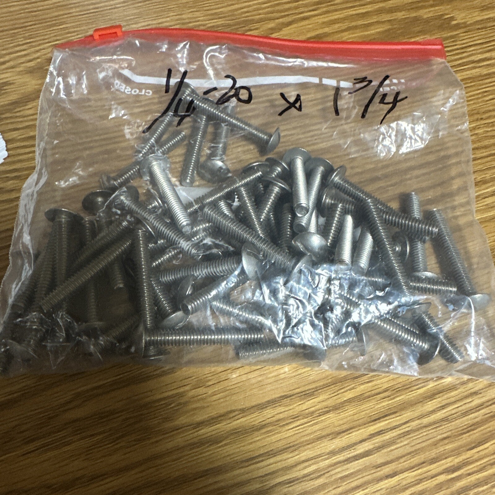 1/4-20 x 1-3/4″ Slotted Truss Head Screws Stainless Steel Qty 50 1.75 Inches