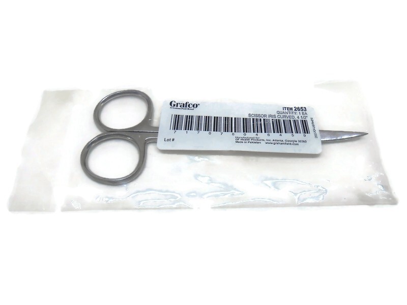 GRAFCO Graham Field 2653 4-1/2″ Curved Iris Scissors